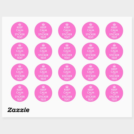 Ronde kalm Stickers |  roze (Vel)