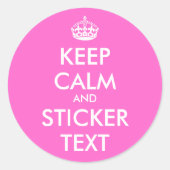Ronde kalm Stickers |  roze (Voorkant)