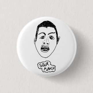 Ronde kant/Logo Button (wit)