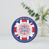 Ronde KANTOREN III CORONATION Watch Party Kaart (Staand voorkant)