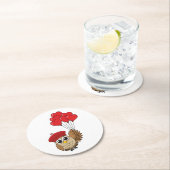 Ronde kartonnen hoefsmeren met hartballonnen onderzetter (Insitu)