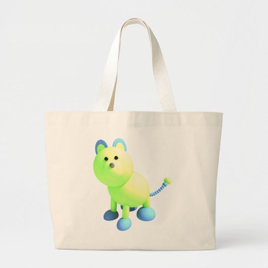 Ronde kattenzak grote tote bag (Voorkant)