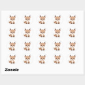 Ronde Kawaii Dee Sticker - Schattige en leuk (Vel)