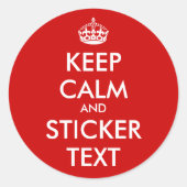 Ronde KeepCalm Stickers |  (Voorkant)