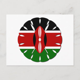 Ronde Keniaanse Motief: Een Nationaal Symbool Briefkaart