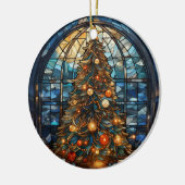 Ronde Keramische Kerstboom Ornament (Links)