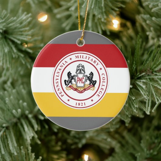 * Ronde keramische versiering met PMC-vlag logo Keramisch Ornament (Boom)