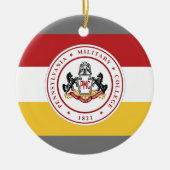 * Ronde keramische versiering met PMC-vlag logo Keramisch Ornament (Voorkant)
