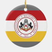 * Ronde keramische versiering met PMC-vlag logo Keramisch Ornament (Achterkant)