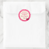 Ronde kersenrode jam stickers (Tas)