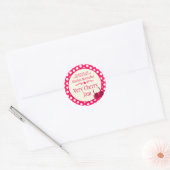 Ronde kersenrode jam stickers (Envelop)