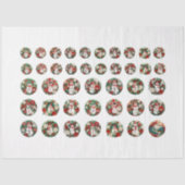 Ronde Kerst Afbeelding DIY Decoupage Ornament Craf Tissuepapier (Voorkant)