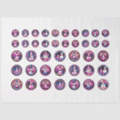 Ronde Kerst Afbeelding DIY Decoupage Ornament Craf Tissuepapier (Voorkant)