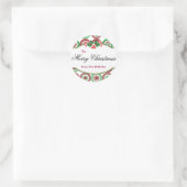 Ronde Kerst Candy Cane cadeau label Sticker (Tas)