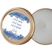 Ronde Kerst Glow Candle bewerkbare Label Sticker