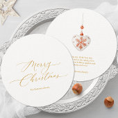 Ronde kerst Kaart met gouden script
