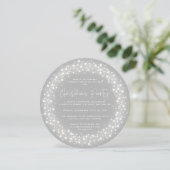 Ronde kerst met mousserend licht kaart (Staand voorkant)