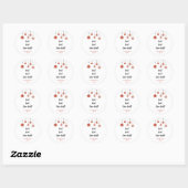 Ronde Kerst Noel Candle bewerkbare Label Sticker (Vel)