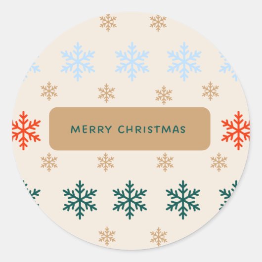Ronde Kerst stickers (Voorkant)
