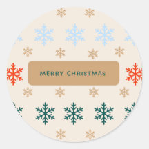 Ronde Kerst stickers