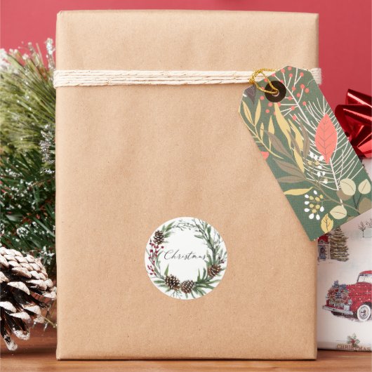 Ronde Kerst stickers/envelopzegels Sticker (Feestdagen)