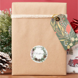 Ronde Kerst stickers/envelopzegels Sticker