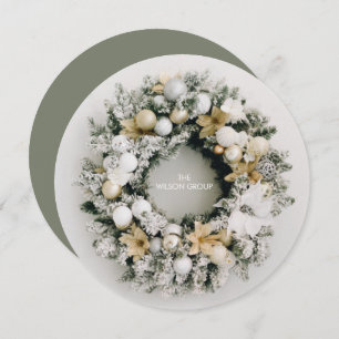 Ronde kerst Wreater Business Hartelijk dank Feestdagenkaart