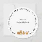 Ronde kerstfeestdag met minimale kerstvakantie feestdagenkaart (Achterkant)