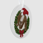 Ronde kerstgeiteversiering ornament (voorkant)