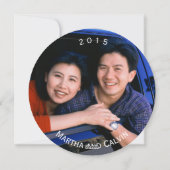 Ronde kerstkaart met uw foto (Achterkant)