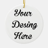 Ronde kerstkeramische Ornament (Voorkant)