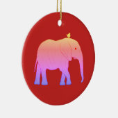 Ronde kerstweeshuizen keramisch ornament (Rechts)