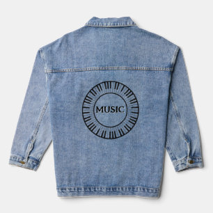 Ronde Keyboard Music Design Denim Jacket