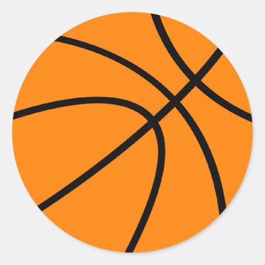 Ronde kleine basketbalstickers ronde sticker (Voorkant)