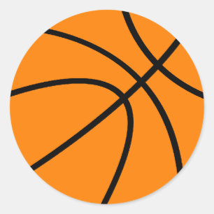 Ronde kleine basketbalstickers sticker