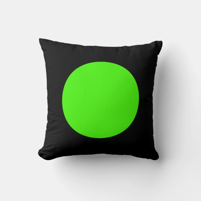 Ronde kleuren - Chartreuse en Black Kussen (Voorkant)