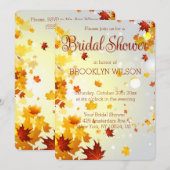 Ronde kleurrijke Herfst Bridal Shower-uitnodiginge Kaart (Voorkant / Achterkant)