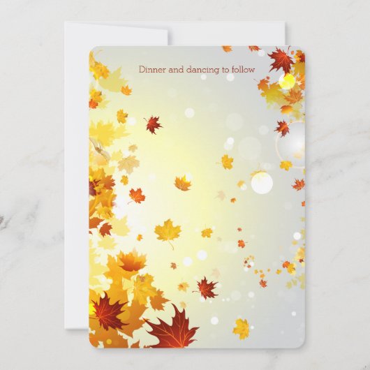 Ronde Kleurrijke Herfst Bruilofts Uitnodigingen Bl (Achterkant)