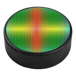 Ronde, kleurrijke schijf met een verlooppatroon  hockey puck