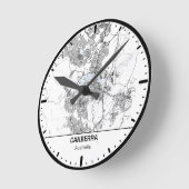 Ronde klok Canberra Clock City Line Art (Hoek)