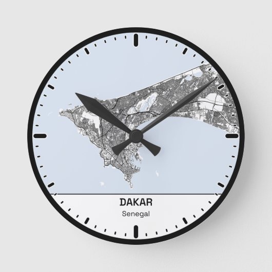 Ronde Klok Dakar Klok Stad Lijn Kunst (Voorkant)