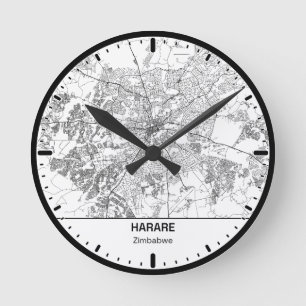 Ronde klok Harare Clock City Lijn Kunst