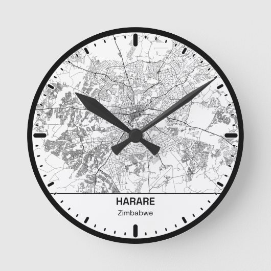 Ronde klok Harare Clock City Lijn Kunst (Voorkant)