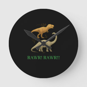 Ronde klok - Ik hou van dinosaurussen Rawr Rawr
