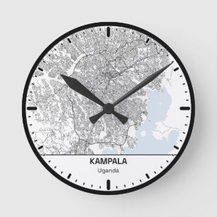 Ronde klok Kampala Clock City Lijn Kunst