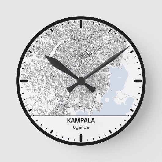 Ronde klok Kampala Clock City Lijn Kunst (Voorkant)