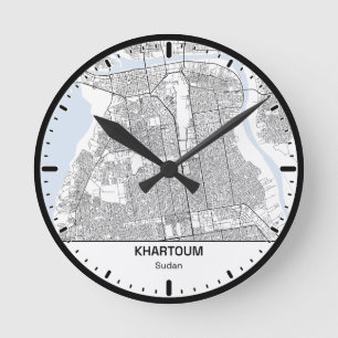 Ronde klok Khartoum Clock City Lijn Kunst