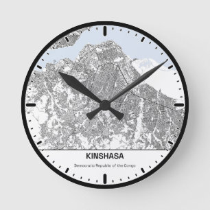 Ronde Klok Kinshasa Clock City Lijn Kunst