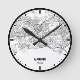 Ronde klok Nairobi Klok Stad Lijn Kunst