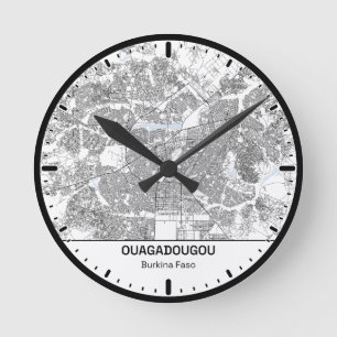 Ronde Klok Ouagadougou Clock City Lijn Kunst